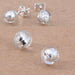 Murano Perlen Rund halbdurchbohrte Kristall und Silber 6mm (2)