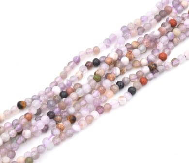 naturliche Jade runde Perlen 3 mm - 140 Perlen - Loch: 0.6 mm (1 Strang)