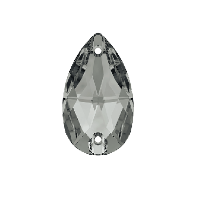 Kaufen Sie Perlen in Deutschland Swarovski 3230 Drop SewOn Crystal Silver night unFoiled 18x10,5mm (2)