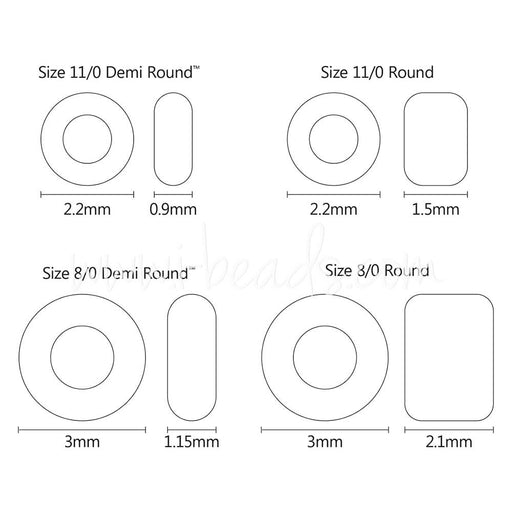 Kaufen Sie Perlen in Deutschland cc989 - toho demi round 11/0 gold lined crystal (5g)