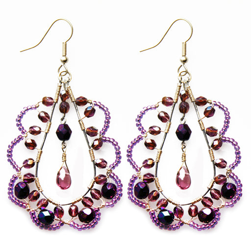 DIY Lila Ohrring Set