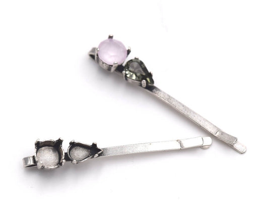 Kaufen Sie Perlen in Deutschland Haarnadel Einstellung Antik Silber für 4328 10mm und 1088 SS39 - 5,1 cm (1)