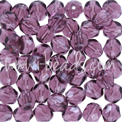 Kaufen Sie Perlen in Deutschland Glasschliffperlen amethyst 6mm (50)