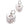 Perlen Einzelhandel herzförmiger Anhänger aus platinum Messing mit Zirkonoxid -7,5 mm (1)