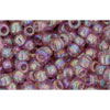 cc166b - toho rocailles perlen 8/0 transparent rainbow medium amethyst (10g)