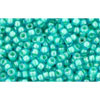 cc954 - Toho rocailles perlen 11/0 aqua/ light jonquil lined (10g)