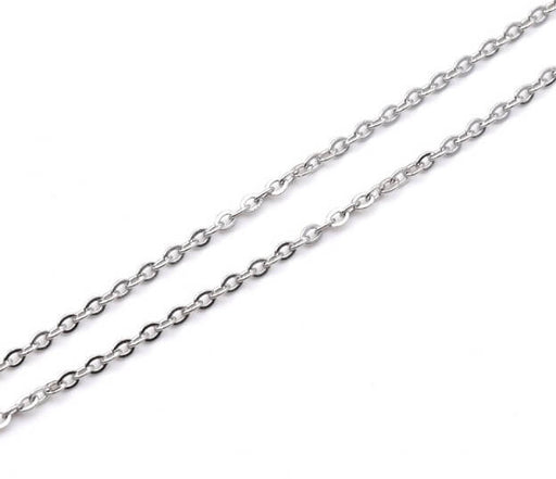 Kaufen Sie Perlen in Deutschland Stahlkette rolo 3x2mm (1m)