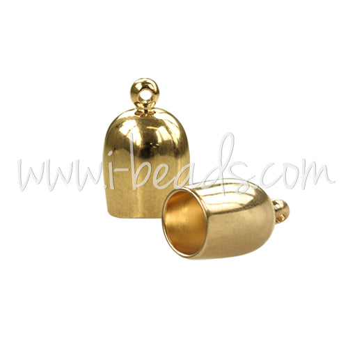 Kaufen Sie Perlen in Deutschland Bullet Endkappe Gold plattiert 4mm (2)