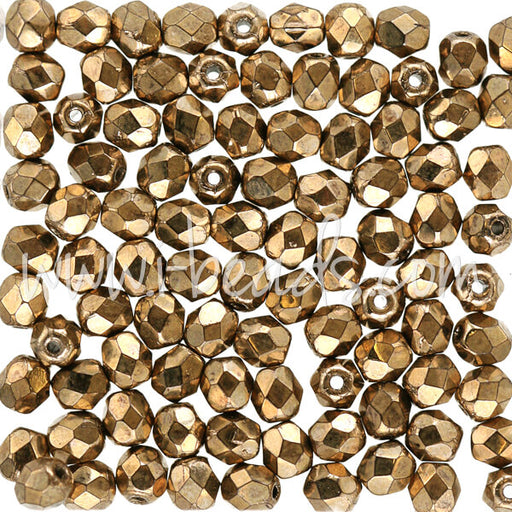 Kaufen Sie Perlen in Deutschland Glasschliffperlen bronze 4mm (100)