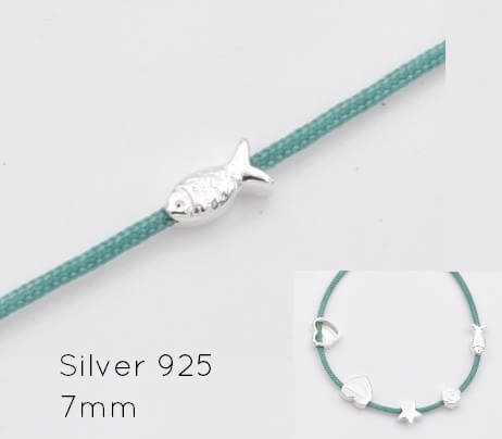 Kaufen Sie Perlen in Deutschland Fishförmiger perlen, 925 Silber -7mm Loch 1mm (1)