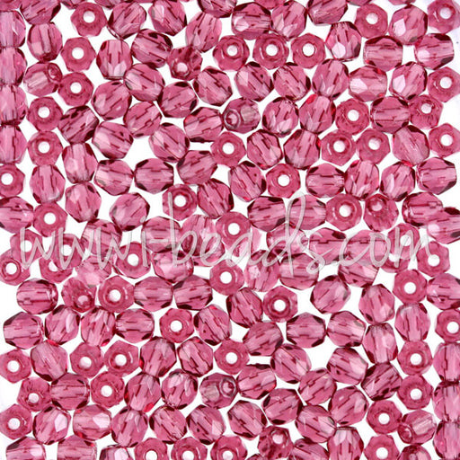 Kaufen Sie Perlen in Deutschland Glasschliffperlen fuchsia 3mm (50)