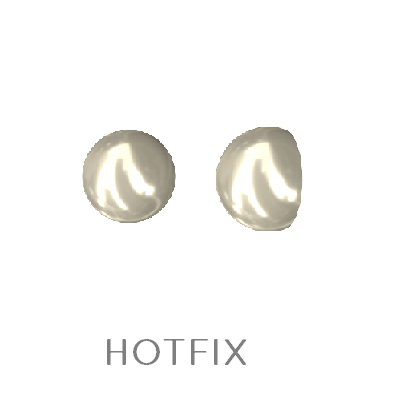 Swarovski 2081/2 cabochon Pearl CREAM PEARL HOTFIX SS10 - 2.8mm (50)