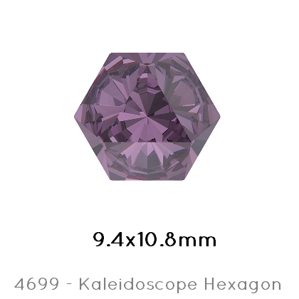 Kaufen Sie Perlen in Deutschland Swarovski 4699 Kaleidoscope Hexagon  Amethyst Foiled 9,4x10,8mm (1)
