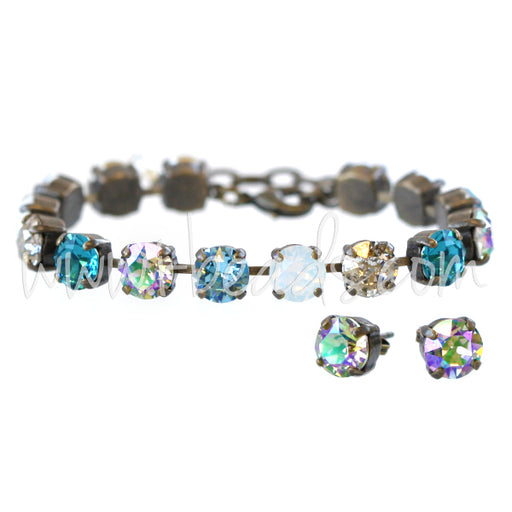 DIY Swarovski Armband und Ohrstecker Meeresschaum