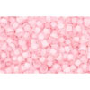 cc967 - Toho rocailles perlen 11/0 crystal/ neon rosaline lined (10g)
