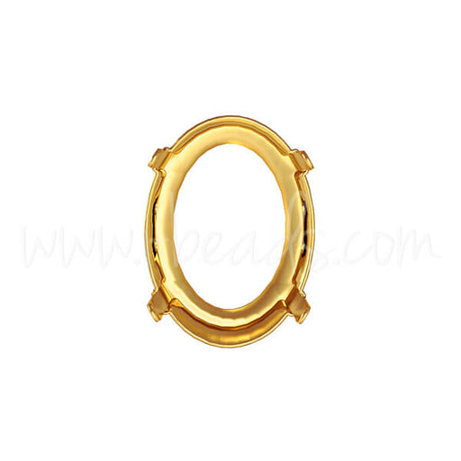 Swarovski Fassung für 4122 Oval Rivoli 8x6mm Gold-plattiert (1)