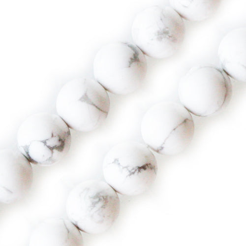 Kaufen Sie Perlen in Deutschland Weißer howlite runder perlen strang 10mm (1)