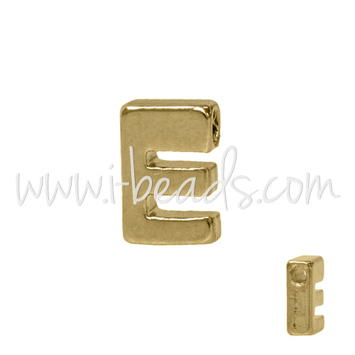 Buchstabenperle E vergoldet 7x6mm (1)