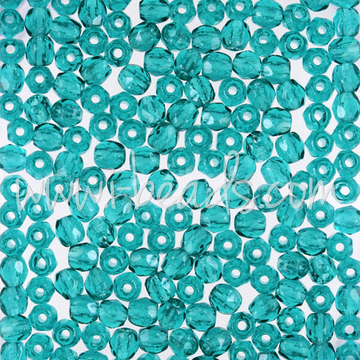 Kaufen Sie Perlen in Deutschland Glasschliffperlen teal 3mm  (50)