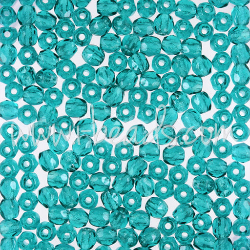 Glasschliffperlen teal 3mm  (50)