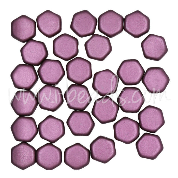 Honeycomb Perlen 6mm pastel burgundy (30)