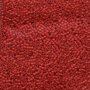 Kaufen Sie Perlen in Deutschland DB791 - 11/0 Delica beads Dyed opaque RED- 1,6mm - Hole : 0,8mm (5gr)
