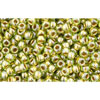 cc991 - Toho rocailles perlen 11/0 gold lined peridot (10g)