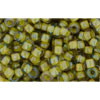 cc246 - Toho rocailles perlen 8/0 luster black diamond/opaque yellow lined (10g)