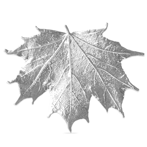 Anhänger Ahornblatt - echtes Naturblatt galvanisiert mit Sterling Silber 60mm (1)