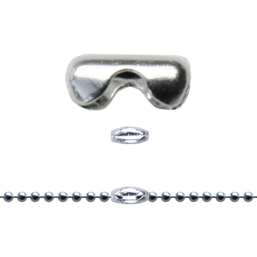 Kaufen Sie Perlen in Deutschland 1.5mm ball ketten verbindungsstück metall versilbert 5x2mm (5)