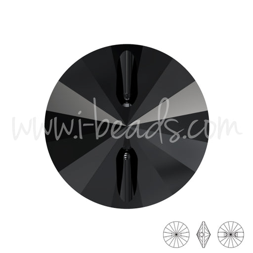 3015 Swarovski runder knopf jet 12mm (2)