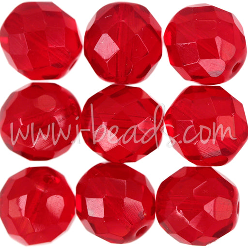 Glasschliffperlen siam ruby 12mm (6)