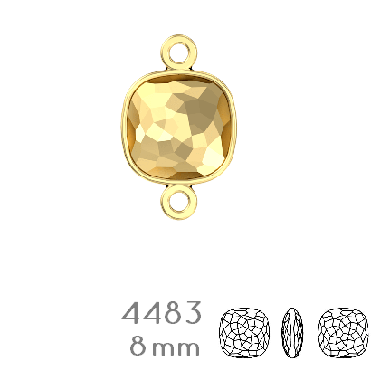 Kaufen Sie Perlen in Deutschland 4483/J Swarovski Fantasy Cushion Fancy Stone LINK setting Gold Plated - 8mm (1)