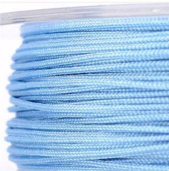 Hochwertige geflochtene Nylonschnur - 0,8 mm - Graues AZUR blau - (per Rolle verkauft - 25 m)