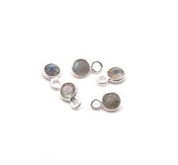 Kaufen Sie Perlen in Deutschland Kleiner Labradoritanhänger aus 925er Silber 8x5mm (2)