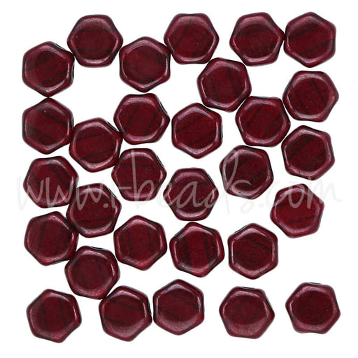 Kaufen Sie Perlen in Deutschland Honeycomb Perlen 6mm ruby red wine (30)