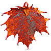 Anhänger Ahornblatt - echtes Naturblatt galvanisiert mit Kupfer 50mm (1)