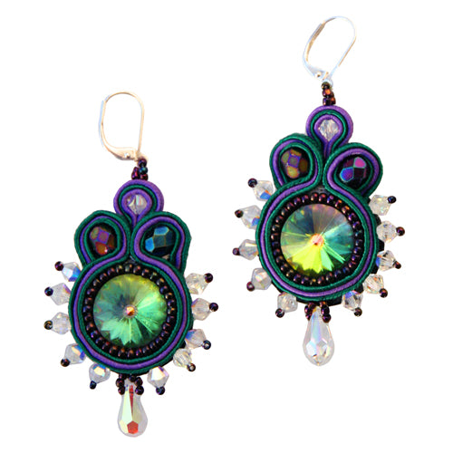 DIY Soutache Pfauen Ohrring Set