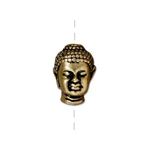 Kaufen Sie Perlen in Deutschland Buddha perle antik metall vergoldet 14mm (1)