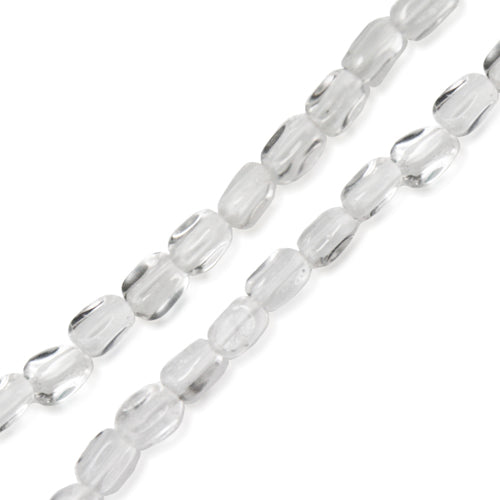 Kaufen Sie Perlen in Deutschland Kristallquarzperle nugget 4x6mm strang (1)
