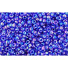 cc87 - Toho rocailles perlen 15/0 transparent rainbow cobalt (5g)