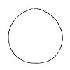 Halsreif aus Leder Schwarz 45cm mit Sterling Silber Verschluss (1)