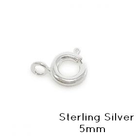 Kaufen Sie Perlen in Deutschland Verschluss runde Feder 5mm Silber 925 (2)