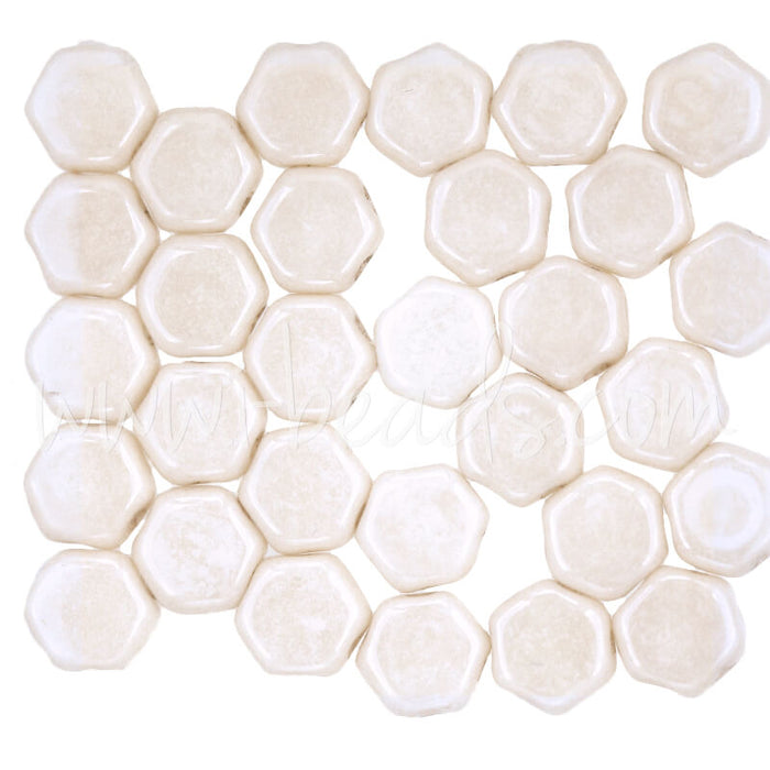 Honeycomb Perlen 6mm chalk beige (30)