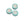 Perlen Einzelhandel Tschechisches Druckglas Blume turquis und silber 12mm (4)