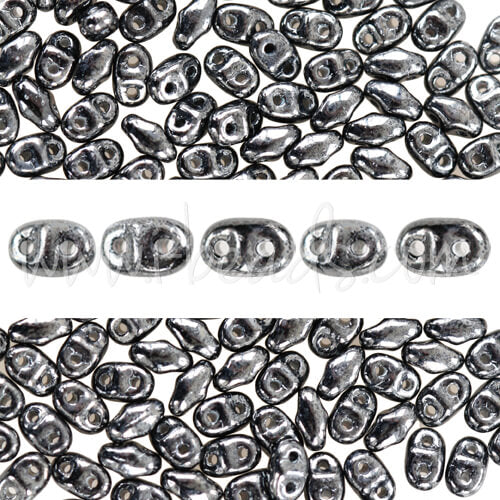 MiniDuo Perlen 2.5x4mm hematite (10g)
