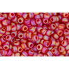 cc165cf - Toho rocailles perlen 11/0 transparent rainbow frosted ruby (10g)