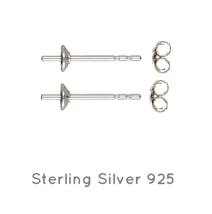 Kaufen Sie Perlen in Deutschland Ohrstecker mit Aufsatz für 3-4mm Perlen Sterling Silber (1paar)