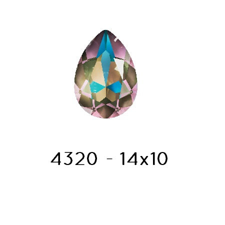Kaufen Sie Perlen in Deutschland Swarovski 4320 Fancy Stone PEAR - Crystal ARMY green DELITE-14x10mm (1)