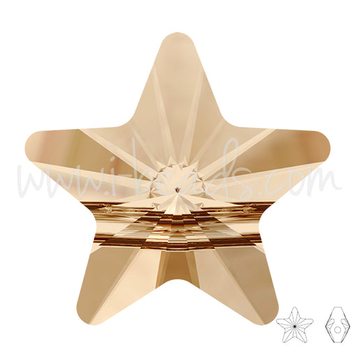 Kaufen Sie Perlen in Deutschland Swarovski stern perle crystal golden shadow 8mm (4)